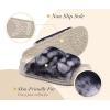 imageKuaiLu Womens Fluff Slippers Plantar Fasciitis Arch Support Platform Slippers Ladies Fashion Open Toe Faux Fur Sliders Womens House Slipper Size 612White Black Tip Dyeing