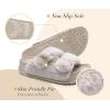 imageKuaiLu Womens Fluff Slippers Plantar Fasciitis Arch Support Platform Slippers Ladies Fashion Open Toe Faux Fur Sliders Womens House Slipper Size 612White Tip Dyeing