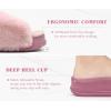imageKuaiLu Womens Fuzzy Platform Open Toe Slipper with Arch Support Fluffy Furry Slides Orthotic Faux Rabbit Fur Sandal Ajustable House Shoes Indoor Outdoor Pink Size 8