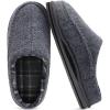 imageKuaiLu Mens Clog Slippers with Comfy Memory Foam Slippers Warm Faux Fur Slip onFelt Grey