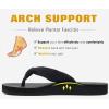 imageKuaiLu Flip Flops for Women with Arch Support Yoga Mat Comfortable Summer Beach Walking Thong Cushion Sandals Slip On Indoor OutdoorAll Black