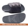 imageKuaiLu Womens Orthotic Sandals Comfortable Arch Support Faux Fur Sandal Slippers Casual Summer Adjustable Cushion Slides Slip On Indoor Outdoor House Shoes  Ultrasoft Comfort Fit FootbedGrey