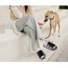 imageKuaiLu Womens Orthotic Sandals Comfortable Arch Support Faux Fur Sandal Slippers Casual Summer Adjustable Cushion Slides Slip On Indoor Outdoor House Shoes  Ultrasoft Comfort Fit FootbedGrey