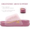 imageKuaiLu Womens Orthotic Sandals Comfortable Arch Support Faux Fur Sandal Slippers Casual Summer Adjustable Cushion Slides Slip On Indoor Outdoor House Shoes  Ultrasoft Comfort Fit FootbedPink