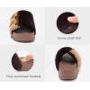 imageKuaiLu Womens Orthotic Sandals Comfortable Arch Support Faux Fur Sandal Slippers Casual Summer Adjustable Cushion Slides Slip On Indoor Outdoor House Shoes  Ultrasoft Comfort Fit FootbedBrown