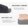 imageKuaiLu Womens Orthotic Sandals Comfortable Arch Support Faux Fur Sandal Slippers Casual Summer Adjustable Cushion Slides Slip On Indoor Outdoor House Shoes  Ultrasoft Comfort Fit FootbedGrey