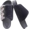 imageKuaiLu Womens Orthotic Sandals Comfortable Arch Support Faux Fur Sandal Slippers Casual Summer Adjustable Cushion Slides Slip On Indoor Outdoor House Shoes  Ultrasoft Comfort Fit FootbedGrey