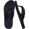 imageKuaiLu Flip Flops for Women with Arch Support Yoga Mat Comfortable Summer Beach Walking Thong Cushion Sandals Slip On Indoor OutdoorAll Black