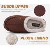 imageKuaiLu Mens Clog Slippers with Arch Support Suede Faux Fur Memory Foam Warm House Shoes Comfortable Slipon Mans Bedroom Indoor Outdoor Slippers Rubber SoleBrown