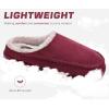 imageKuaiLu Mens Clog Slippers with Arch Support Suede Faux Fur Memory Foam Warm House Shoes Comfortable Slipon Mans Bedroom Indoor Outdoor Slippers Rubber SoleRed