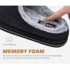 imageKuaiLu Mens Clog Slippers with Arch Support Suede Faux Fur Memory Foam Warm House Shoes Comfortable Slipon Mans Bedroom Indoor Outdoor Slippers Rubber SoleBlack