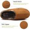 imageKuaiLu Mens Clog Slippers with Arch Support Suede Faux Fur Memory Foam Warm House Shoes Comfortable Slipon Mans Bedroom Indoor Outdoor Slippers Rubber SoleFelt Khaki