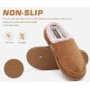 imageKuaiLu Mens Clog Slippers with Arch Support Suede Faux Fur Memory Foam Warm House Shoes Comfortable Slipon Mans Bedroom Indoor Outdoor Slippers Rubber SoleKhaki