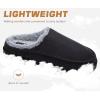imageKuaiLu Mens Clog Slippers with Arch Support Suede Faux Fur Memory Foam Warm House Shoes Comfortable Slipon Mans Bedroom Indoor Outdoor Slippers Rubber SoleBlack