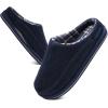 imageKuaiLu Mens Clog Slippers with Arch Support Suede Faux Fur Memory Foam Warm House Shoes Comfortable Slipon Mans Bedroom Indoor Outdoor Slippers Rubber SoleFelt Blue