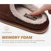 imageKuaiLu Mens Clog Slippers with Arch Support Suede Faux Fur Memory Foam Warm House Shoes Comfortable Slipon Mans Bedroom Indoor Outdoor Slippers Rubber SoleBrown