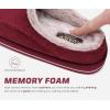 imageKuaiLu Mens Clog Slippers with Arch Support Suede Faux Fur Memory Foam Warm House Shoes Comfortable Slipon Mans Bedroom Indoor Outdoor Slippers Rubber SoleRed