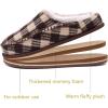 imageKuaiLu Mens Clog Slippers with Arch Support Suede Faux Fur Memory Foam Warm House Shoes Comfortable Slipon Mans Bedroom Indoor Outdoor Slippers Rubber SoleBorwnkhaki Plaid
