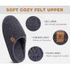 imageKuaiLu Mens House Memory Foam Slippers with Orthopedic Arch Support Comfy Warm Plush Lining Slip On Casual Pantuflas Mans Comfortable Bedroom Shoes Rubber Sole for IndoorampampOutdoor Grey Size 12