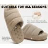 imageKuaiLu Mens Slippers Cottonblend Fabric Warm Slide Slipper Comfy Arch Support Indoor Outdoor House Slippers Shoes Comfortable Slip on Lightweight Thick Cushion Mens Scuff Slippers Apricot Size 11