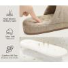 imageKuaiLu Mens Slippers Cottonblend Fabric Warm Slide Slipper Comfy Arch Support Indoor Outdoor House Slippers Shoes Comfortable Slip on Lightweight Thick Cushion Mens Scuff Slippers Apricot Size 11