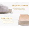 imageKuaiLu Womens Orthotic Sandals Comfortable Arch Support Faux Fur Sandal Slippers Casual Summer Adjustable Cushion Slides Slip On Indoor Outdoor House Shoes  Ultrasoft Comfort Fit FootbedWhite Tip Dyeing