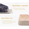 imageKuaiLu Womens Orthotic Sandals Comfortable Arch Support Faux Fur Sandal Slippers Casual Summer Adjustable Cushion Slides Slip On Indoor Outdoor House Shoes  Ultrasoft Comfort Fit FootbedWhite Black Tip Dyeing