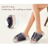 imageKuaiLu Womens Orthotic Sandals Comfortable Arch Support Faux Fur Sandal Slippers Casual Summer Adjustable Cushion Slides Slip On Indoor Outdoor House Shoes  Ultrasoft Comfort Fit FootbedWhite Black Tip Dyeing