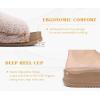 imageKuaiLu Womens Orthotic Sandals Comfortable Arch Support Faux Fur Sandal Slippers Casual Summer Adjustable Cushion Slides Slip On Indoor Outdoor House Shoes  Ultrasoft Comfort Fit FootbedCamel Brown Tip Dyeing