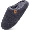 imageKuaiLu Mens House Memory Foam Slippers with Orthopedic Arch Support Comfy Warm Plush Lining Slip On Casual Pantuflas Mans Comfortable Bedroom Shoes Rubber Sole for IndoorampampOutdoor Grey Size 12