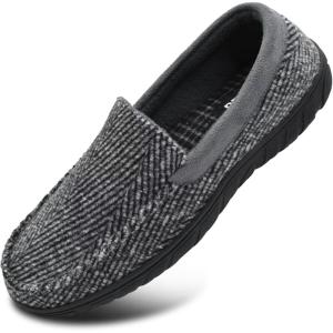 imageKuaiLu Mens Slippers Orthopedic Arch Support House Slippers with Cozy Memory Foam for Indoor Outdoor Grey Size 10