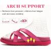 imageKuaiLu Womens Dressy Orthotic Flip Flops Trendy Comfortable Cushion Recovery Walking Criss Cross Thong Sandals Lightweight Yoga Foam Summer Slides with Plantar Fasciitis Arch SupportRose Red