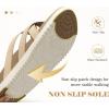 imageKuaiLu Womens Dressy Orthotic Flip Flops Trendy Comfortable Cushion Recovery Walking Criss Cross Thong Sandals Lightweight Yoga Foam Summer Slides with Plantar Fasciitis Arch SupportBeige