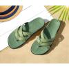 imageKuaiLu Womens Dressy Orthotic Flip Flops Trendy Comfortable Cushion Recovery Walking Criss Cross Thong Sandals Lightweight Yoga Foam Summer Slides with Plantar Fasciitis Arch SupportGreen
