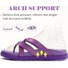 imageKuaiLu Womens Dressy Orthotic Flip Flops Trendy Comfortable Cushion Recovery Walking Criss Cross Thong Sandals Lightweight Yoga Foam Summer Slides with Plantar Fasciitis Arch SupportPurple