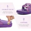 imageKuaiLu Womens Dressy Orthotic Flip Flops Trendy Comfortable Cushion Recovery Walking Criss Cross Thong Sandals Lightweight Yoga Foam Summer Slides with Plantar Fasciitis Arch SupportPurple