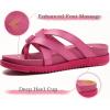 imageKuaiLu Womens Dressy Orthotic Flip Flops Trendy Comfortable Cushion Recovery Walking Criss Cross Thong Sandals Lightweight Yoga Foam Summer Slides with Plantar Fasciitis Arch SupportRose Red