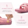 imageKuaiLu Womens Dressy Orthotic Flip Flops Trendy Comfortable Cushion Recovery Walking Criss Cross Thong Sandals Lightweight Yoga Foam Summer Slides with Plantar Fasciitis Arch SupportPink
