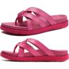 imageKuaiLu Womens Dressy Orthotic Flip Flops Trendy Comfortable Cushion Recovery Walking Criss Cross Thong Sandals Lightweight Yoga Foam Summer Slides with Plantar Fasciitis Arch SupportRose Red
