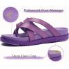 imageKuaiLu Womens Dressy Orthotic Flip Flops Trendy Comfortable Cushion Recovery Walking Criss Cross Thong Sandals Lightweight Yoga Foam Summer Slides with Plantar Fasciitis Arch SupportPurple