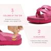 imageKuaiLu Womens Dressy Orthotic Flip Flops Trendy Comfortable Cushion Recovery Walking Criss Cross Thong Sandals Lightweight Yoga Foam Summer Slides with Plantar Fasciitis Arch SupportRose Red