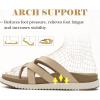 imageKuaiLu Womens Dressy Orthotic Flip Flops Trendy Comfortable Cushion Recovery Walking Criss Cross Thong Sandals Lightweight Yoga Foam Summer Slides with Plantar Fasciitis Arch SupportBeige