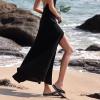 imageWomens Comfy Slide Sandals Ladies Fashion Slip On Cork SandalsBlack