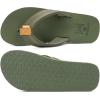 imageKuaiLu Mens Leather Flip Flops Arch Support Summer Beach Pool Water Thong Sandals Waterproof Rubber Walking ShoesGreen