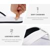 imageKuaiLu Mens Leather Flip Flops Arch Support Summer Beach Pool Water Thong Sandals Waterproof Rubber Walking ShoesWhite Black