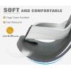 imageKuaiLu Mens Leather Flip Flops Arch Support Summer Beach Pool Water Thong Sandals Waterproof Rubber Walking ShoesWhite Grey