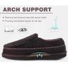 imageKuaiLu Mens Memory Foam Moccasin Slippers Arch Support Cozy Fuzzy Fur Lined Warm Bedroom House Shoes Winter Comfy Closed Back Loafer Indoor Hard Sole Orthopedic Plantar Fasciitis Dark Brown Size 13