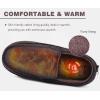 imageKuaiLu Mens Memory Foam Moccasin Slippers Arch Support Cozy Fuzzy Fur Lined Warm Bedroom House Shoes Winter Comfy Closed Back Loafer Indoor Hard Sole Orthopedic Plantar Fasciitis Dark Brown Size 13