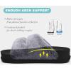 imageKuaiLu Womens Fluff Slippers Black Size 6 Plantar Fasciitis Arch Support Platform Slippers Ladies Fashion Open Toe Faux Fur Sliders House Slipper