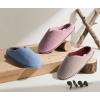 imageKuaiLu Womens Supportive Memory Foam Slippers Felt Fuzzy Lined Heel Cushion Lightweight House Shoes for Indoor OutdoorBeige